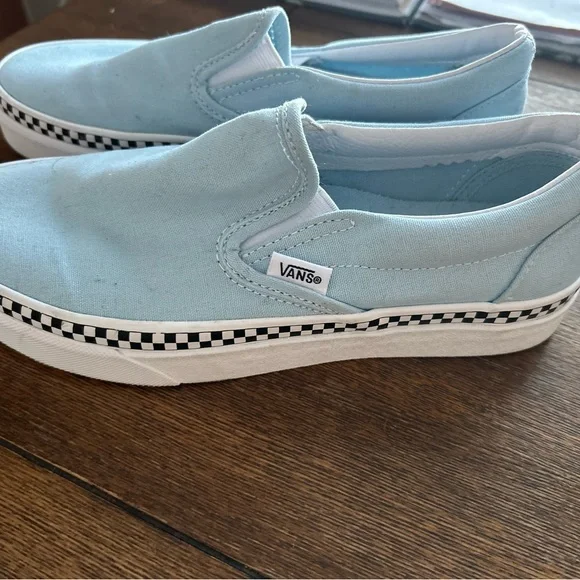 Vans Sky Blue Slip-On Shoes - Picture 2 of 7
